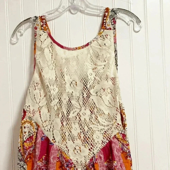 FREE PEOPLE Pink Floral Count Me In Trapeze Tank - Picture 4 of 6